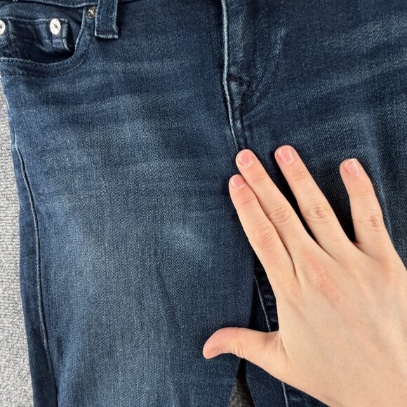 True Religion Jeans Women Stretch Jegging Spell Out Logo Denim Urban ACTL 29X28 - Picture 7 of 16